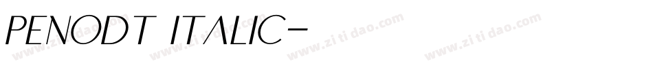 Penodt Italic字体转换